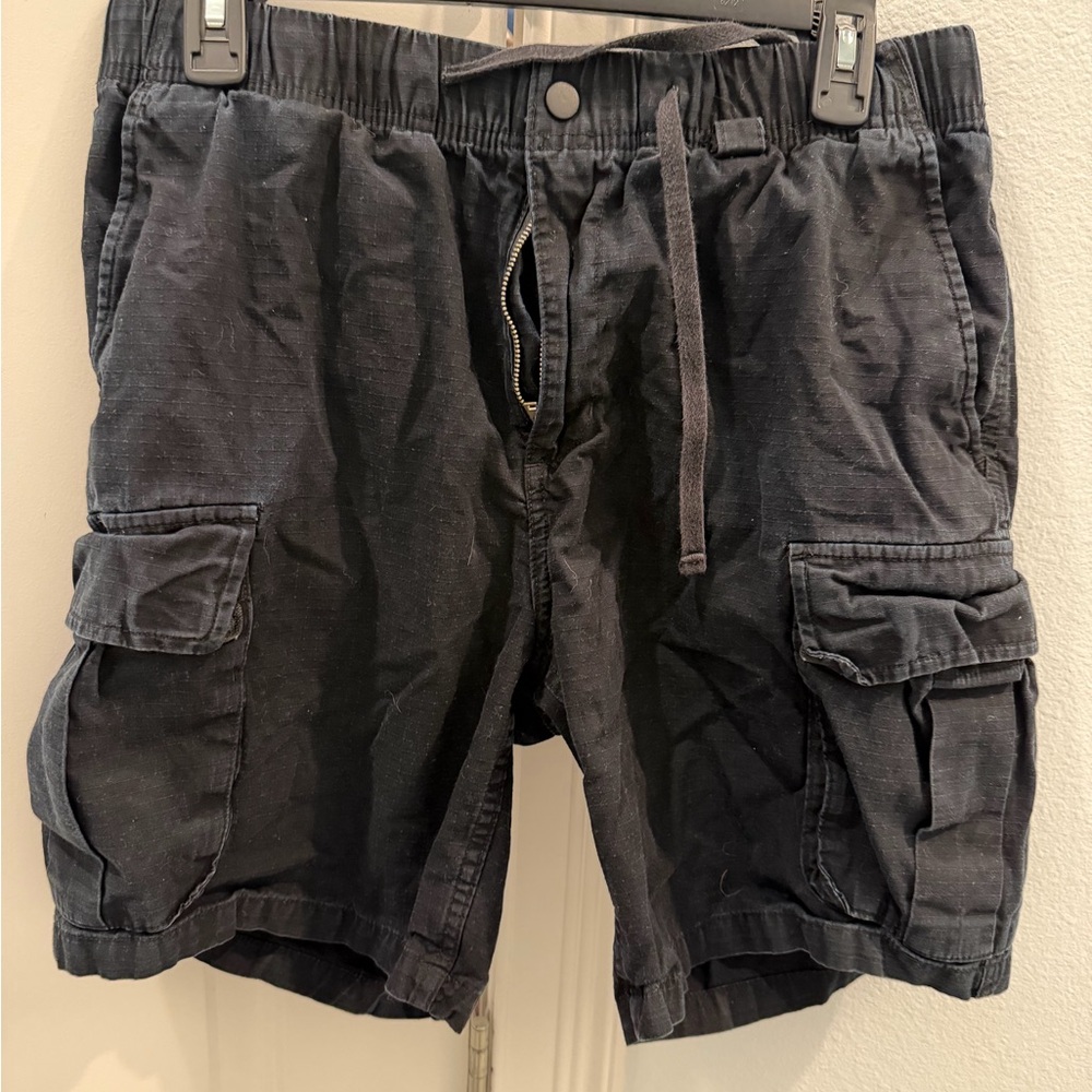 H&M Navy Men's Cargo Shorts with Drawstring Waist